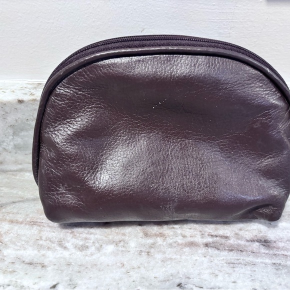 American West Tooled Black and Brown Star Leather Cosmetic Bag - Picture 4 of 4